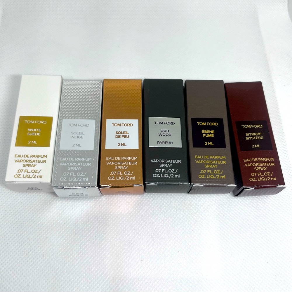 New Set of 6 Tom Ford perfume samples